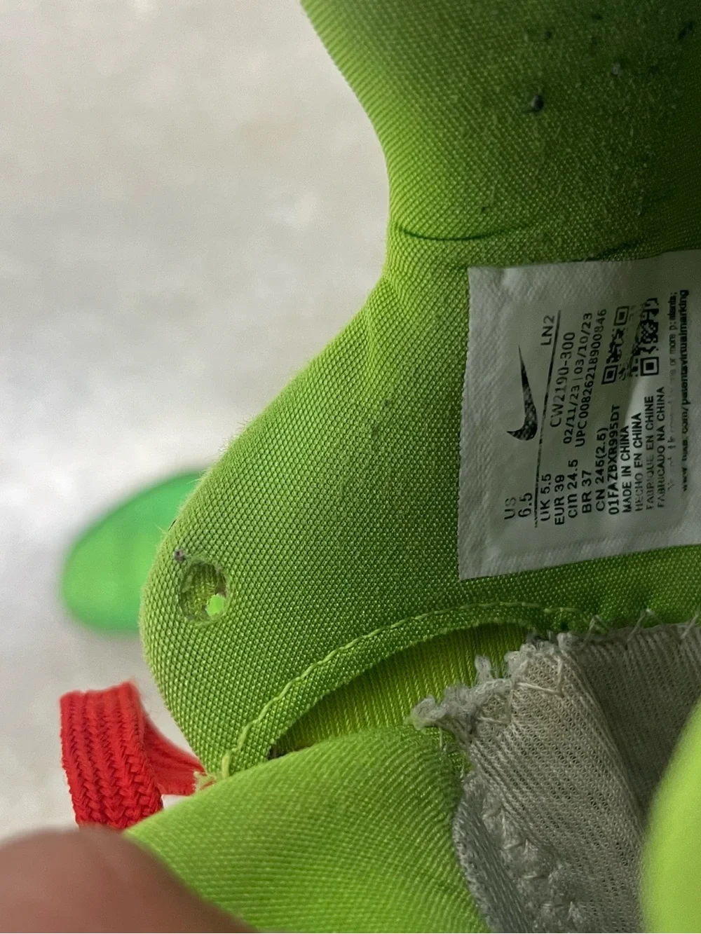 Nike Kids Green and Red Basketball Sneakers